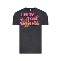 Vintage Black Valentine's Day Only Good Vibes Vintage Tee - FaDigitalArtStudio