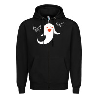 Black genshin impact hu tao  spirit ghost art lightweight Zipper Hoodie - DesigneFamous