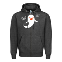 Charcoal Heather genshin impact hu tao  spirit ghost art lightweight Zipper Hoodie - DesigneFamous
