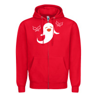 Red genshin impact hu tao  spirit ghost art lightweight Zipper Hoodie - DesigneFamous