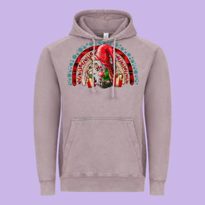 Christmas Gnome Vintage Hoodie Designed By Cowhidedigitalart