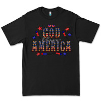 Black 4 july god bless america western Premium Tee - CowCowDesign