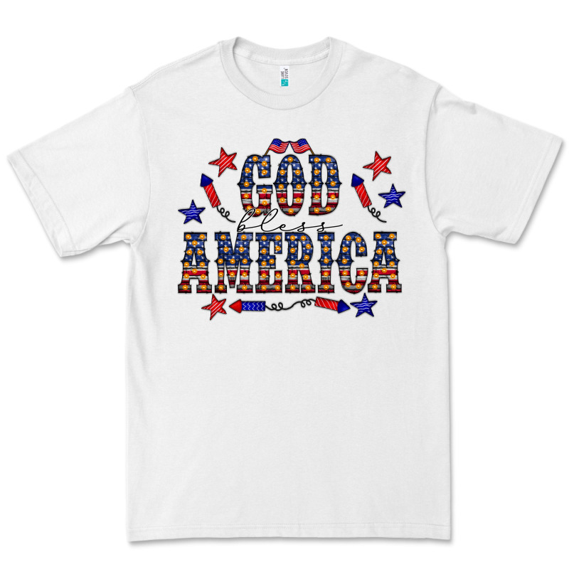 4 July God Bless America Western Premium Tee by CowCowDesign | Teevron