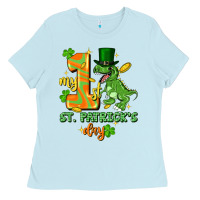 Baby Blue my first st. patricks day Ladies Tee - FaDigitalArtStudio