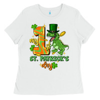 White my first st. patricks day Ladies Tee - FaDigitalArtStudio
