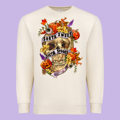 Sorta Sweet Sorta Spooky Premium Sweatshirt Designed By Ranaportraitstore