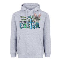 Heather Grey My First Easter Bunny Boy Heavyweight Hoodie - RanaPortraitStore