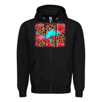 Black valentine's day leopard background Zipper Hoodie - JahusDesignShop