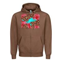 Chestnut valentine's day leopard background Zipper Hoodie - JahusDesignShop