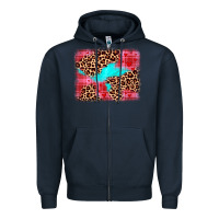 Navy valentine's day leopard background Zipper Hoodie - JahusDesignShop