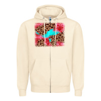 Sandshell valentine's day leopard background Zipper Hoodie - JahusDesignShop