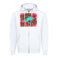 White valentine's day leopard background Zipper Hoodie - JahusDesignShop