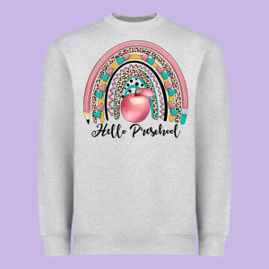 Hello Preschool Heavyweight Sweatshirt Designed By Jahusdesignshop