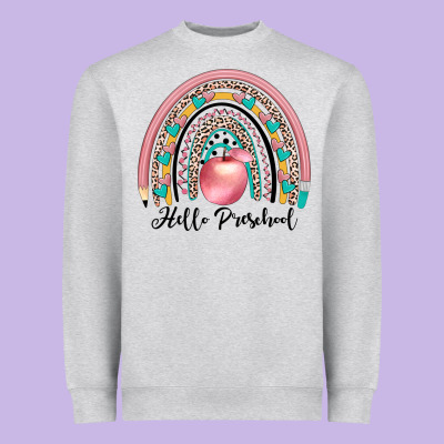 Hello Preschool Heavyweight Sweatshirt Designed By Jahusdesignshop