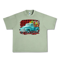 Oil Green Tis The Season Christmas Truck Urban Heavy Tee - FaDigitalArtStudio