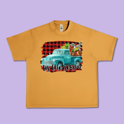 Tis The Season Christmas Truck Urban Heavy Tee Designed By Fadigitalartstudio