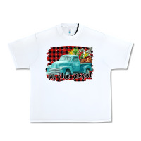 White Tis The Season Christmas Truck Urban Heavy Tee - FaDigitalArtStudio