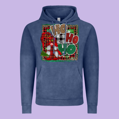 Ho Ho Ho Gnomes Vintage Hoodie Designed By Cowhidedigitalart