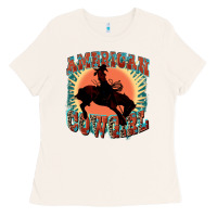 Bone American cowgirl 4th of july Ladies Tee - FaDigitalArtStudio
