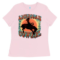 Bubblegum Pink American cowgirl 4th of july Ladies Tee - FaDigitalArtStudio