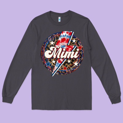 Western Mimi Patriotic 4th Of July Long Sleeve Tee Designed By Lillyallendesigns