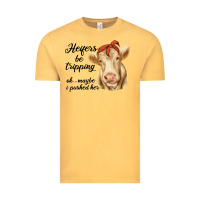 Vintage Mustard heifer's be trippin' charolais cow Vintage Tee - RanaPortraitStore