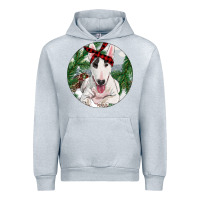 Heather Grey Bull Terrier And Farm Urban Hoodie - RanaPortraitStore