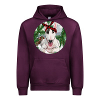 Mauve Wine Bull Terrier And Farm Urban Hoodie - RanaPortraitStore