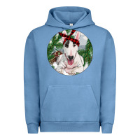 Pigment Pebble Blue Bull Terrier And Farm Urban Hoodie - RanaPortraitStore