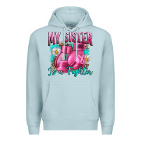 Blue Mist Breast Cancer My Sister Is A Fighter Premium Hoodie - Artiststas
