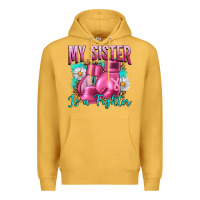 Mustard Breast Cancer My Sister Is A Fighter Premium Hoodie - Artiststas