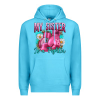Ocean Blue Breast Cancer My Sister Is A Fighter Premium Hoodie - Artiststas
