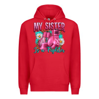 Red Breast Cancer My Sister Is A Fighter Premium Hoodie - Artiststas