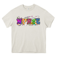Cream Easter nurse Easter Day Heavy Core Tee - HowdyJamesFarm