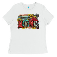White Ranch mama Motthaer's Day Ladies Tee - FaDigitalArtStudio