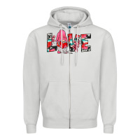 Dove Grey gnome love Zipper Hoodie - JahusDesignShop