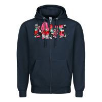 Navy gnome love Zipper Hoodie - JahusDesignShop