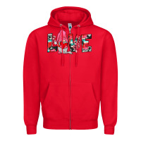 Red gnome love Zipper Hoodie - JahusDesignShop