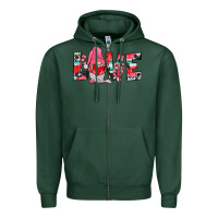 Sports Green gnome love Zipper Hoodie - JahusDesignShop