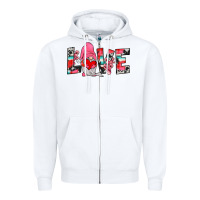 White gnome love Zipper Hoodie - JahusDesignShop