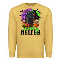 Antique Gold spooky heifer black angus Premium Sweatshirt - RanaPortraitStore