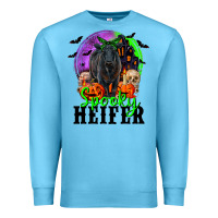Ocean Blue spooky heifer black angus Premium Sweatshirt - RanaPortraitStore