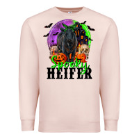 Pale Pink spooky heifer black angus Premium Sweatshirt - RanaPortraitStore