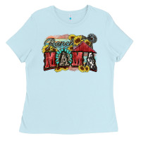 Baby Blue Ranch mama Motthaer's Day Ladies Tee - FaDigitalArtStudio