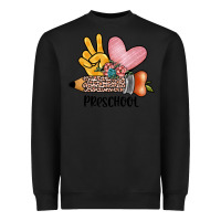 Black peace love preschool Heavyweight Sweatshirt - JahusDesignShop