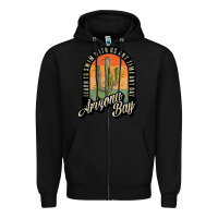Black Arizona Bay Swim Team Zipper Hoodie - DesigneFamous