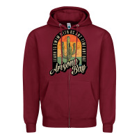 Burgundy Arizona Bay Swim Team Zipper Hoodie - DesigneFamous