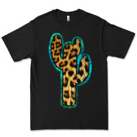 Black Turquoise Leopard Cactus Premium Tee - RanaPortraitStore