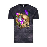 Cloud Black mardi gras skull Vintage Tee - FaDigitalArtStudio