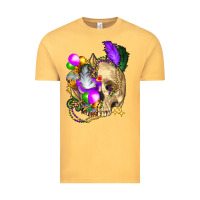 Vintage Mustard mardi gras skull Vintage Tee - FaDigitalArtStudio